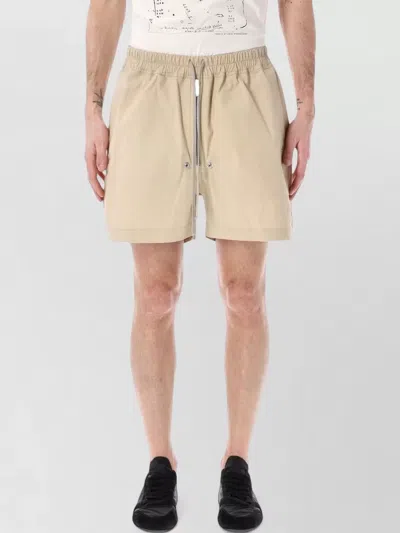 Rick Owens Knee Length Utility Boxers Side Pockets In Neutral