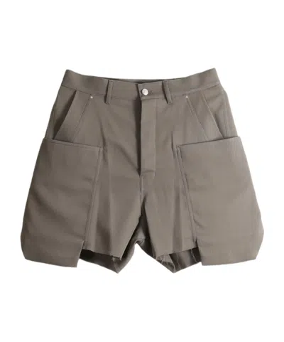 Rick Owens Knee-length Cargo Shorts In Gray
