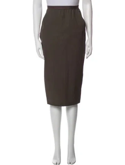 Pre-owned Rick Owens Knee-length Skirt In Brown