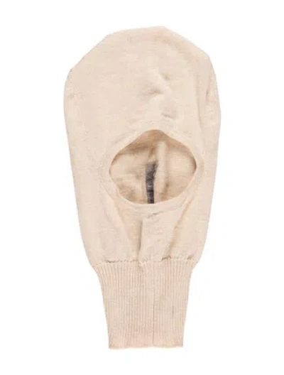 Pre-owned Rick Owens Knit Balaclava In Neutral