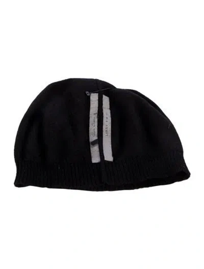 Pre-owned Rick Owens Knit Cashmere Beanie In Black