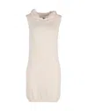 Rick Owens Knit Dress In Cream Wool In White