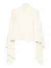 Rick Owens Knit Hooded Medium Wrap Cardigan In Neutral
