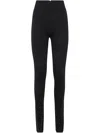 Rick Owens Knitted Leggings Elastic Waistband In Black