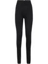 Rick Owens Knitted Leggings Elastic Waistband In Black