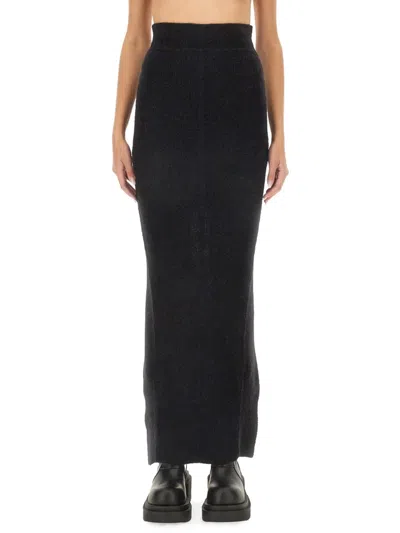 Rick Owens Knit Skirt In Black