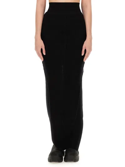 Rick Owens Knit Skirt In Black