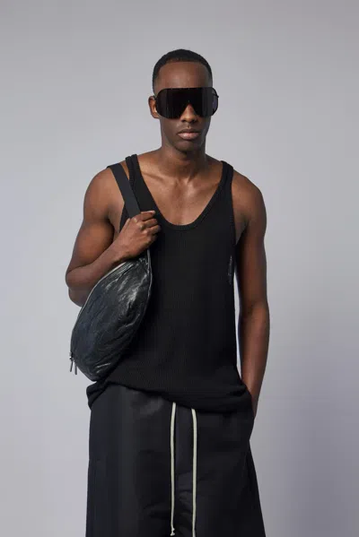 Rick Owens Knit Top - Sheer Tank In Black