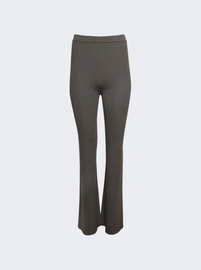 Rick Owens Knit White Leg Pants In Dust