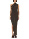 Rick Owens One-shoulder Maxi Dress In Brown