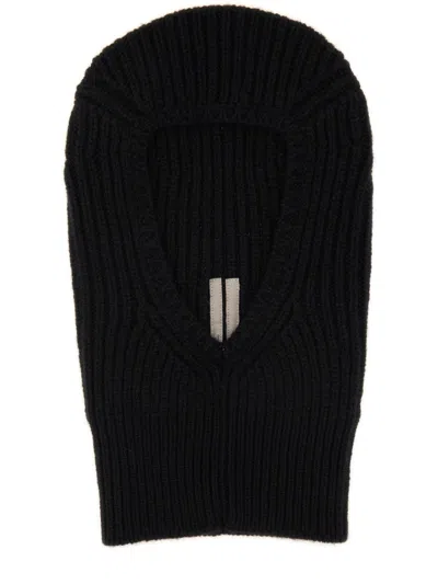 Rick Owens Knitted Balaclava In Black