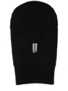 Rick Owens Black Wool Sphinx Skull Hat In Black