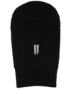 Rick Owens Black Wool Sphinx Skull Hat In Black
