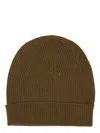 Rick Owens Folded Cuff Ribbed Texture Knitted Beanie Hat