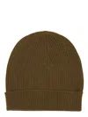 Rick Owens Folded Cuff Ribbed Texture Knitted Beanie Hat