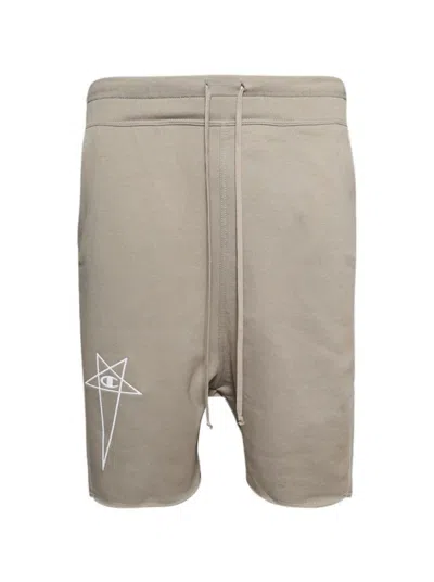 Rick Owens Knitted Beveled Pods Pearl Shorts In Gray