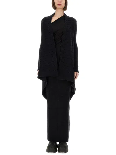 Rick Owens Knitted Cardigan In Black