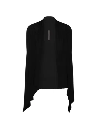 Rick Owens Knitted Cardigan Clothing In Black