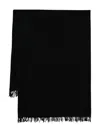 Rick Owens Knitted Cashmere Scarf In Black