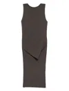 Rick Owens Knitted Dress In Gray