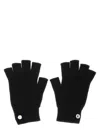 Rick Owens Knuckle Buttoned Ribbed Fingerless Gloves In Black