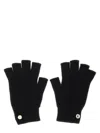 Rick Owens Knuckle Buttoned Ribbed Fingerless Gloves In Black