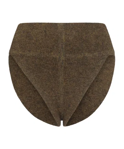 Rick Owens Knitted Hot Pants In Purple