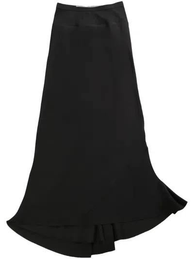 Rick Owens Knitted Midi Skirt In Black
