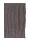 Rick Owens Ribbed Knit Rectangular Scarf In Grey