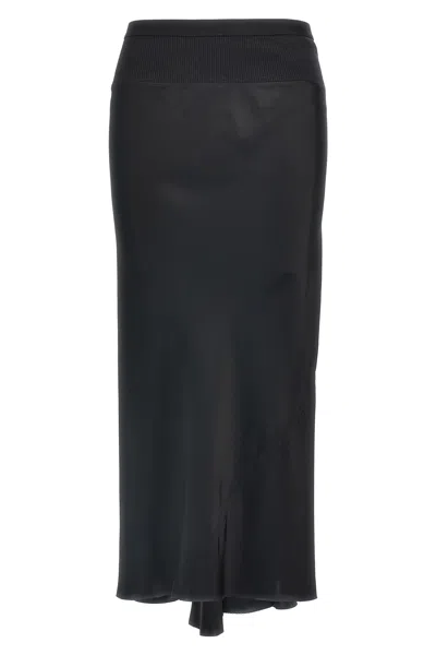 Rick Owens Knitted Skirt In Black