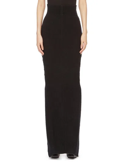 Rick Owens Knitted Skirt In Black