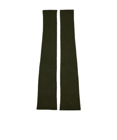 Rick Owens Green Cashmere Arm Warmers In 15 Green