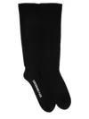 Rick Owens Gray Concordians Mid Calf Socks In Black