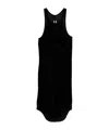 Rick Owens Cotton Racerback Sleeveless Longline Scoop Neck Top In Black