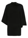 Rick Owens Asymmetric Draped Knit Top Cape