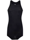 Rick Owens Ribbed Racerback Tank Top In Black