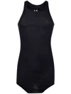 Rick Owens Ribbed Racerback Tank Top In Black
