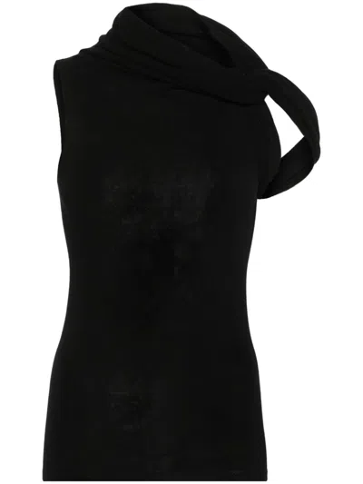 Rick Owens Knitted Top In Black