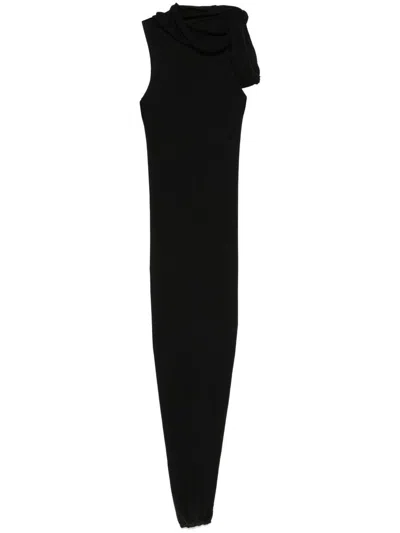RICK OWENS RICK OWENS KNITTED WOOL LONG DRESS