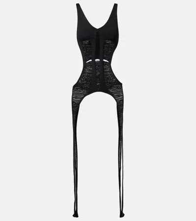 Rick Owens Knitted Wool Top In Black