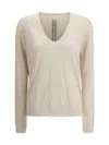 Rick Owens Alpaca And Wool Blend Sweater In Beige