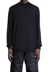 Rick Owens Crew Neck Long-sleeved T-shirt In Black