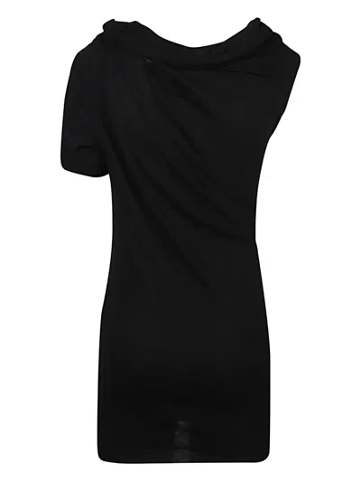 Rick Owens Knotted T-shirt In Black