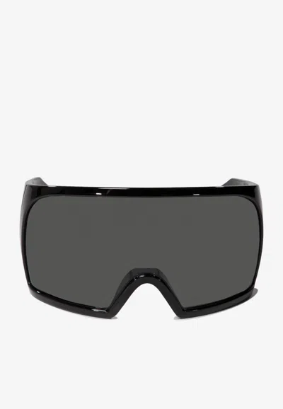 Rick Owens Kriester Oversized Mask Sunglasses In Black