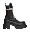 Rick Owens Laceup Bogun Boot In Black