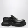 Rick Owens Mens Black Bozo Tractor Platform Leather Oxford Shoes In Black