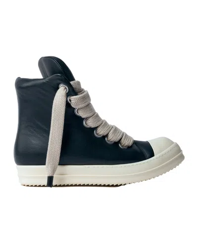 Rick Owens Lace-up High-top Casual Shoes In Black