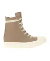 Rick Owens Hollywood High Top Sneakers Flesh And Milk In Neutral