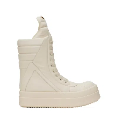 RICK OWENS LACE-UP HIGH-TOP CASUAL SHOES