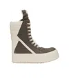 Rick Owens Man Sneakers Dark Brown Size 11 Leather In White